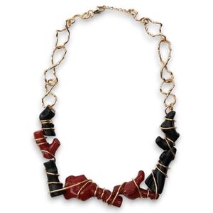 ZARA Constrast Coral Effect Necklace